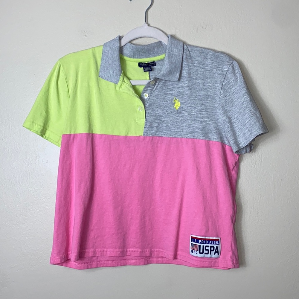 US polo Assn polo color black crop top size medium